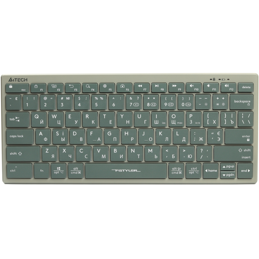 Клавіатура A4Tech FBX51C Wireless/Bluetooth Matcha Green (FBX51C Matcha Green) - зображення 1