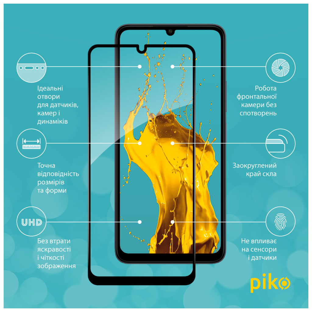 Скло захисне Piko Full Glue Xiaomi Redmi 13C Black (1283126583247) - зображення 2