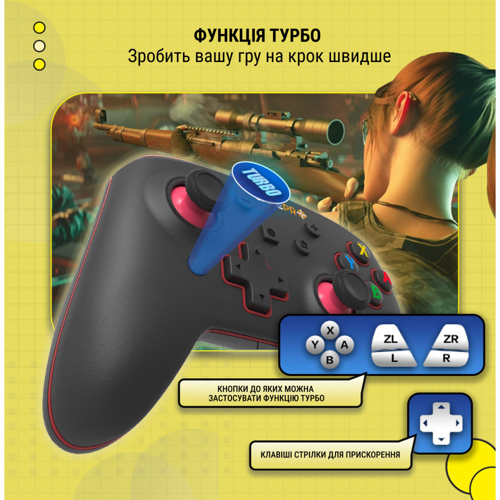 Геймпад GamePro MG1200 Wireless Black-Blue (MG1200) - зображення 5