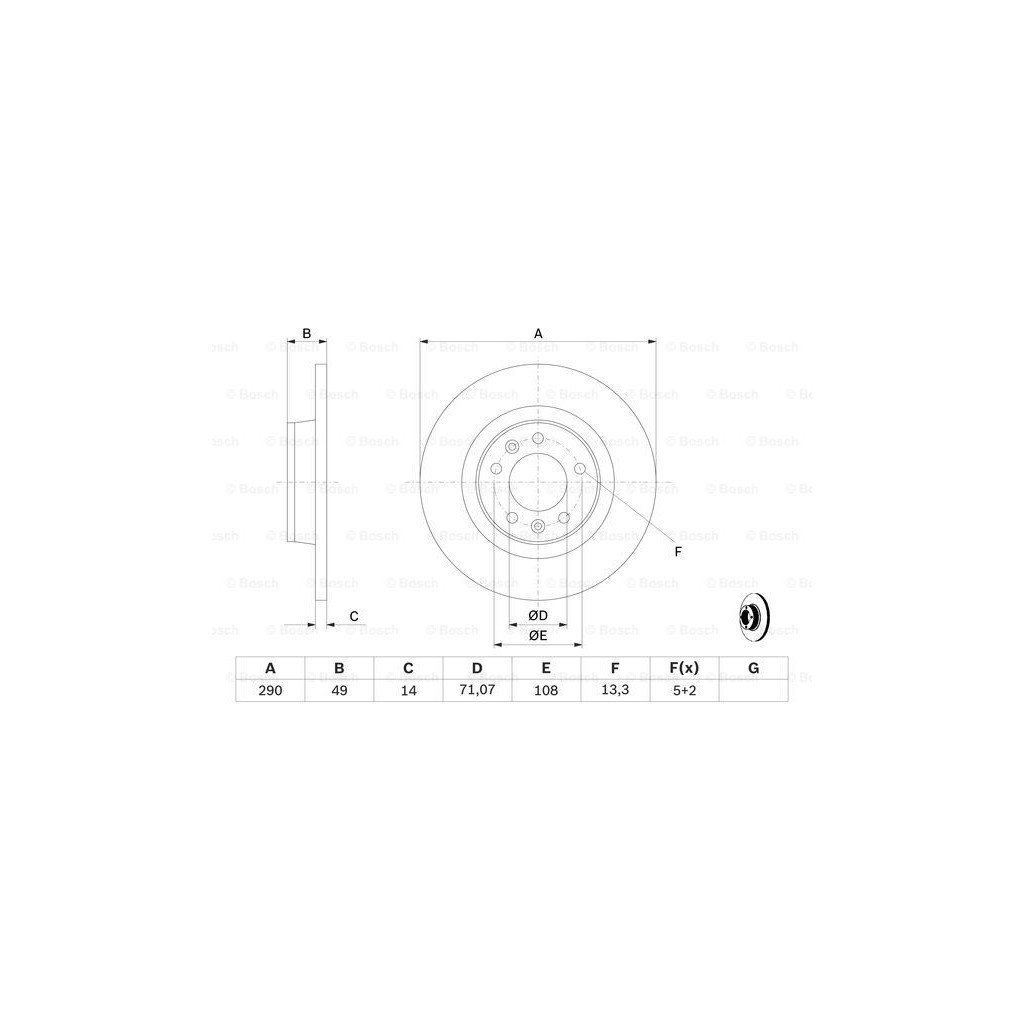 Гальмівний диск Bosch 0 986 479 379 - зображення 5