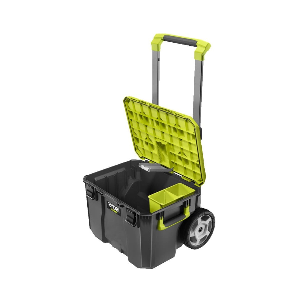 Ящик для інструментів Ryobi модульний Link RSL201, на коліщатках, телескопічне руків'я, 39х57х49.5см, пластик (5132006074) - зображення 1