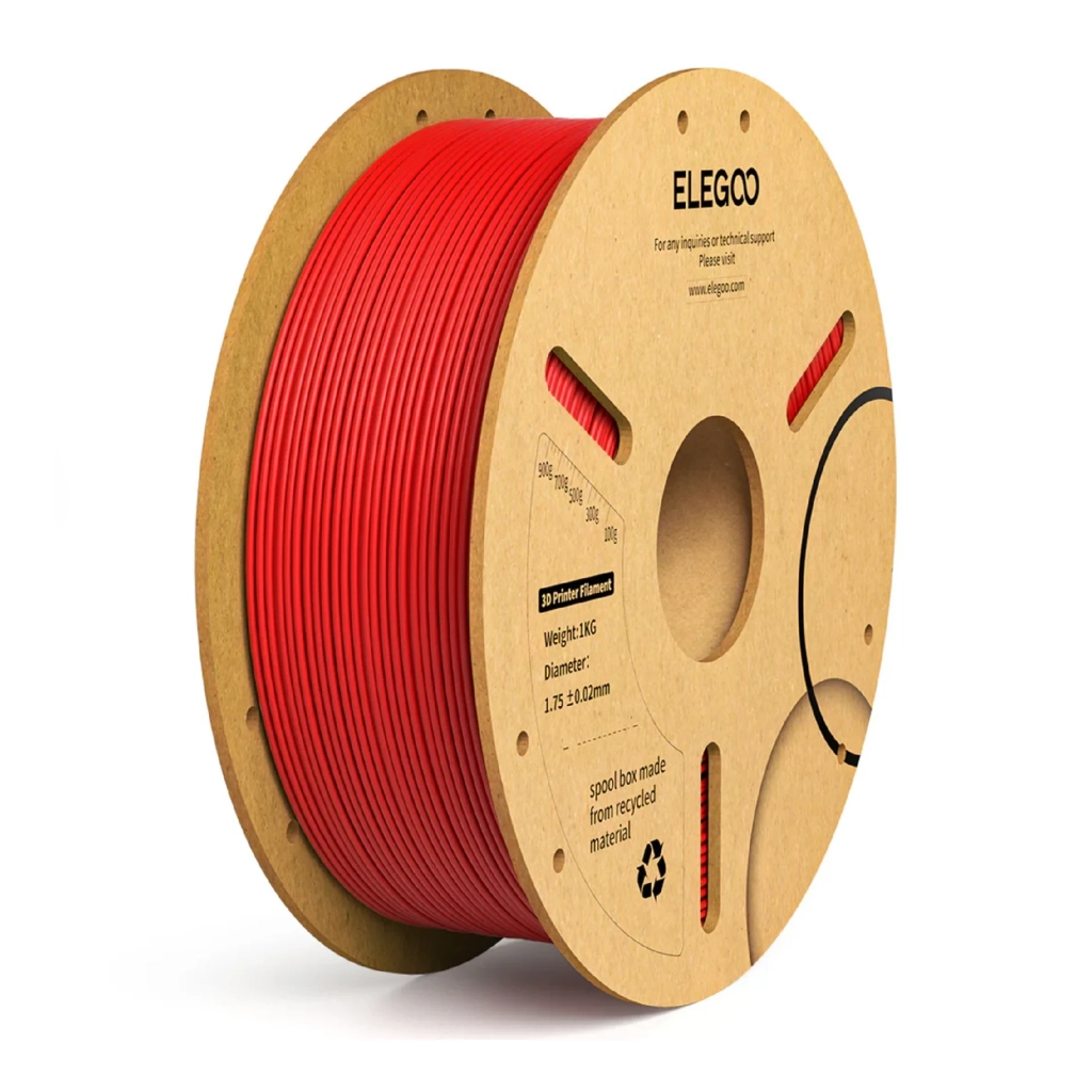 Пластик для 3D-принтера ELEGOO PLA Plus 1кг, 1.75мм, red (50.203.0053) - зображення 1