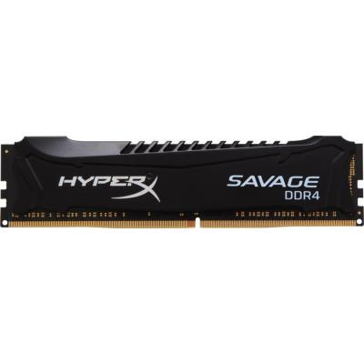 Модуль пам'яті для комп'ютера DDR4 8GB 2133 MHz Savage Black Kingston Fury (ex.HyperX) (HX421C13SB/8) - изображение 1