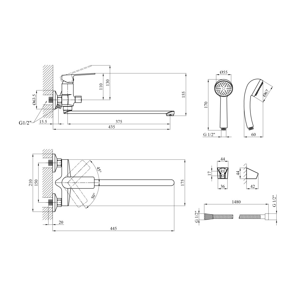 Змішувач Agua Agua Merida-C071 (CV035426) - зображення 8