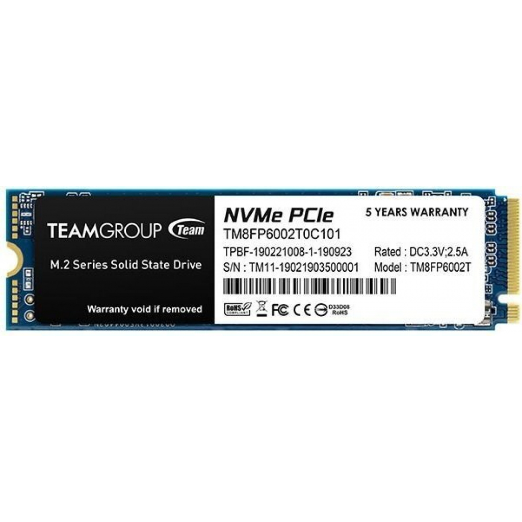 Накопичувач SSD M.2 2280 2TB Team (TM8FP6002T0C101) - изображение 1