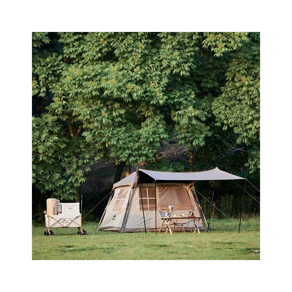 Намет Naturehike з навісом Village CNK2300ZP022 коричневий малий (6976023920172) - зображення 10