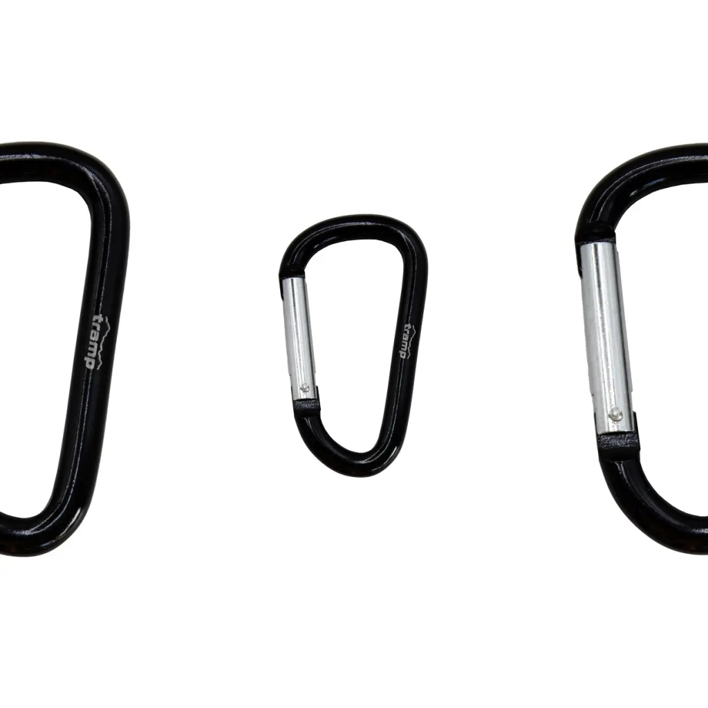 Карабін туристичний Tramp Набір 10 шт без муфти 7 cм Black (UTRA-301-black) - зображення 2