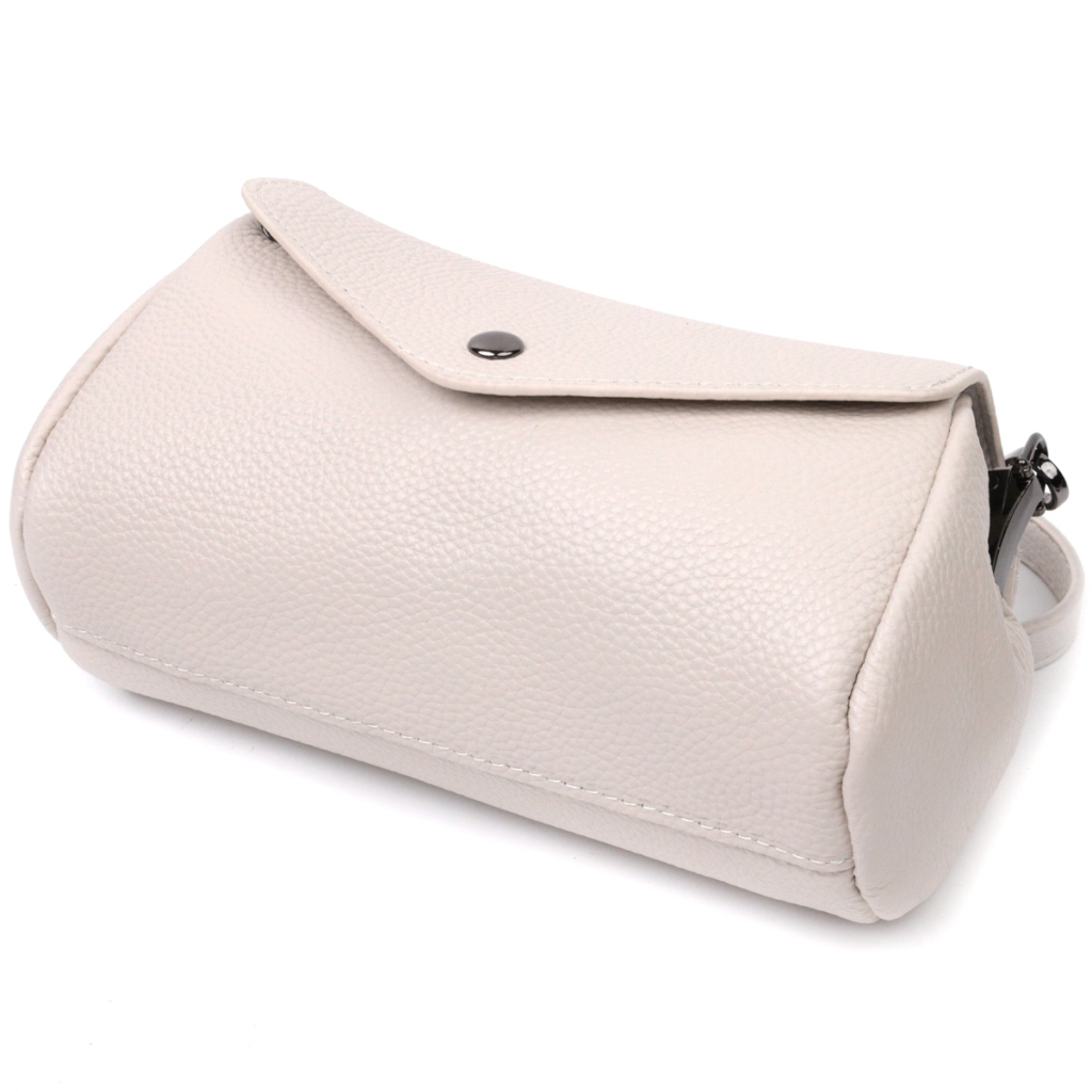 Сумка Vintage Шкіряна жіноча з трикутним клапаном Біла (22255) - зображення 3