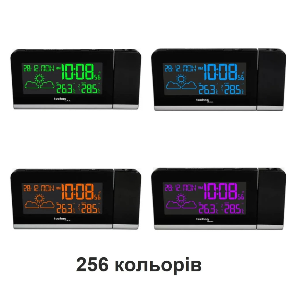 Настільний годинник Technoline WT539 проекційний Black (DAS301813) - зображення 6