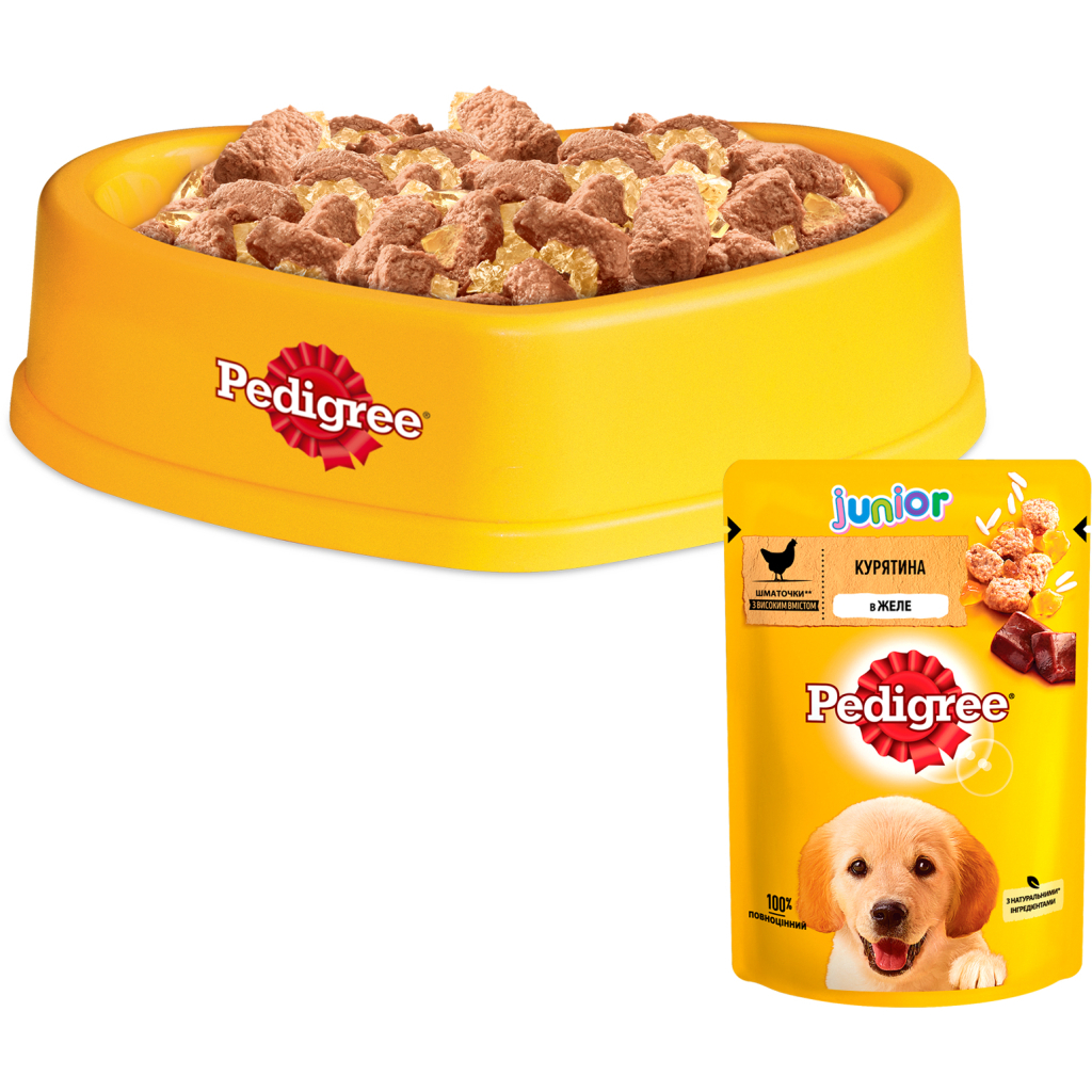 Вологий корм для собак Pedigree Junior Курка з рисом у желе 100 г (5900951017247) - зображення 5