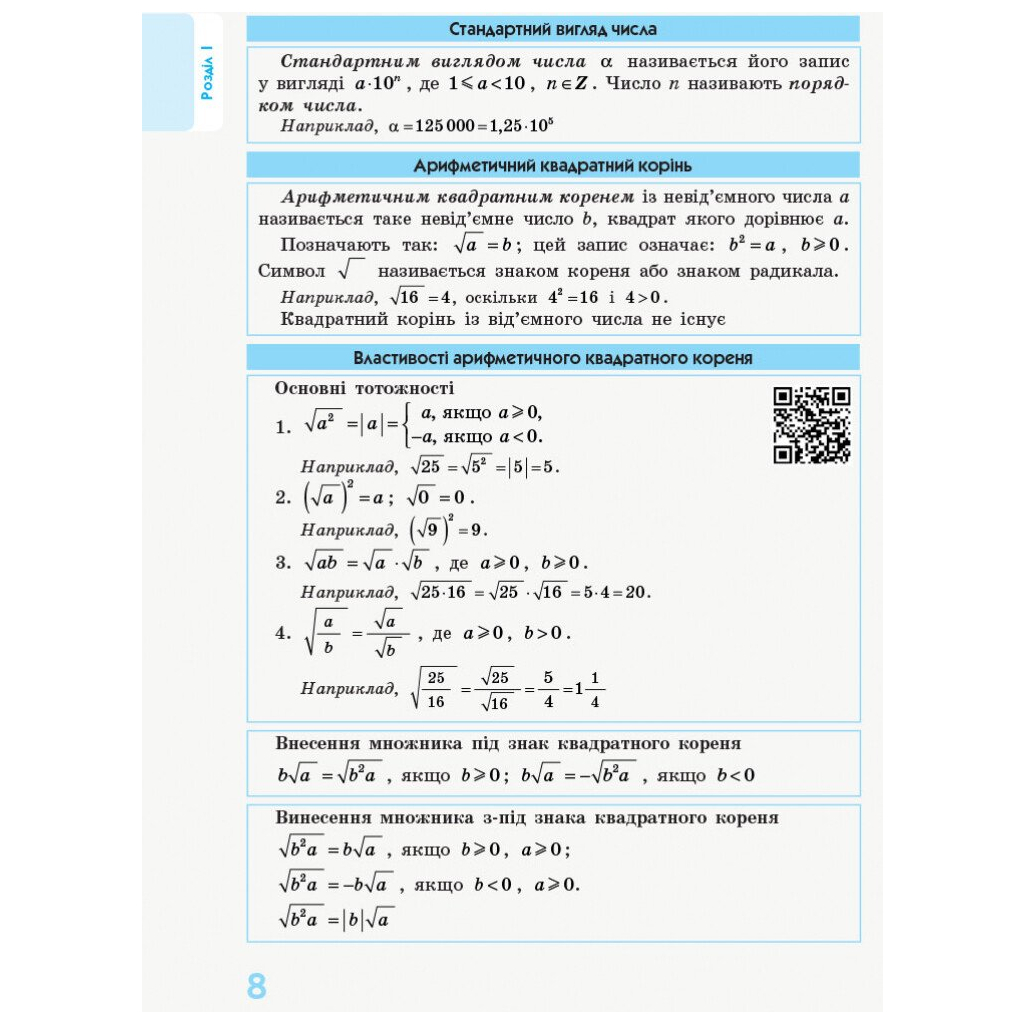 Навчальний посібник Рятівник 2.0. Алгебра і початки аналізу в означеннях, таблицях і схемах. 7-11 класи Ранок (9786170903419) - зображення 7