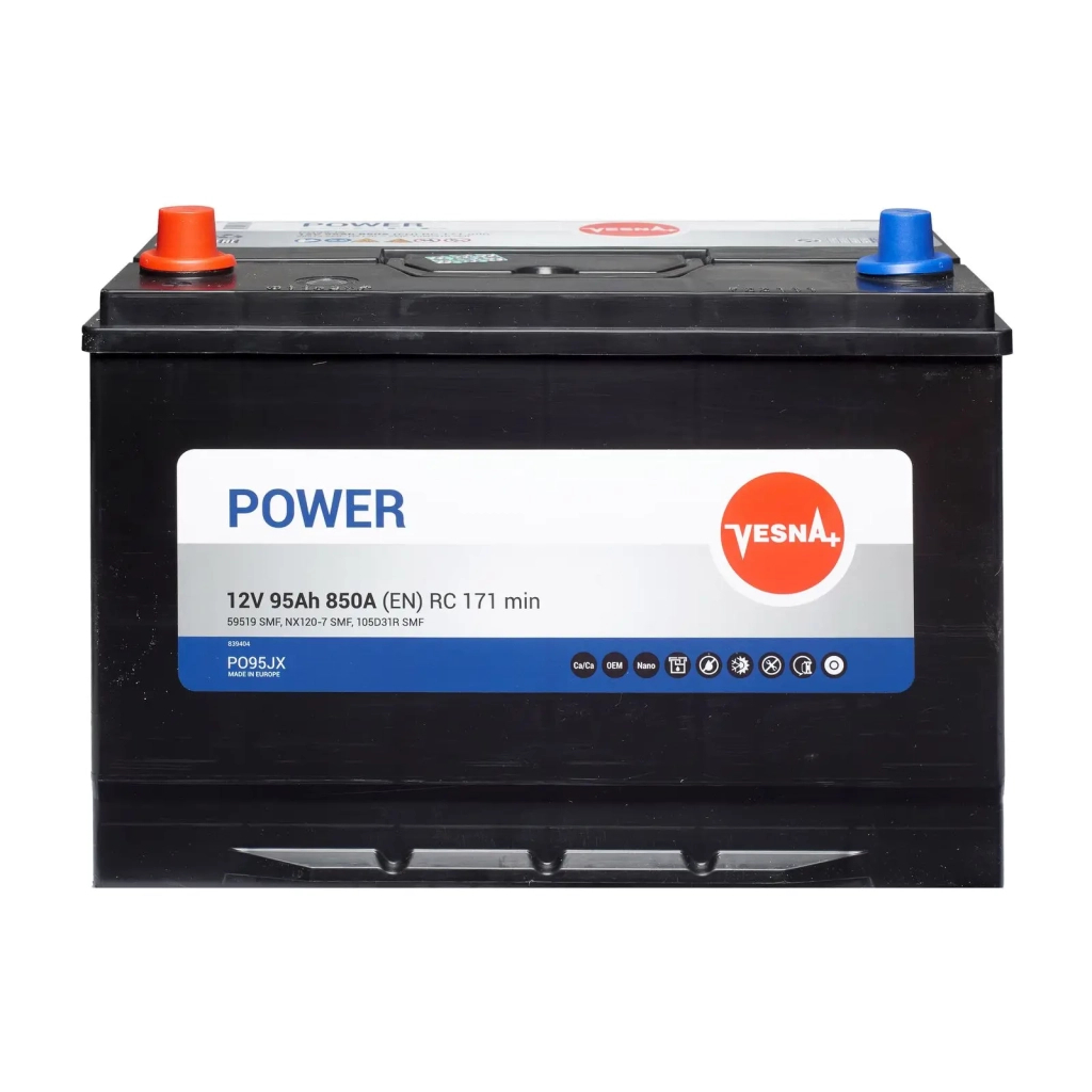 Акумулятор автомобільний Vesna 95 Ah/12V Japan (415 395S) - зображення 2