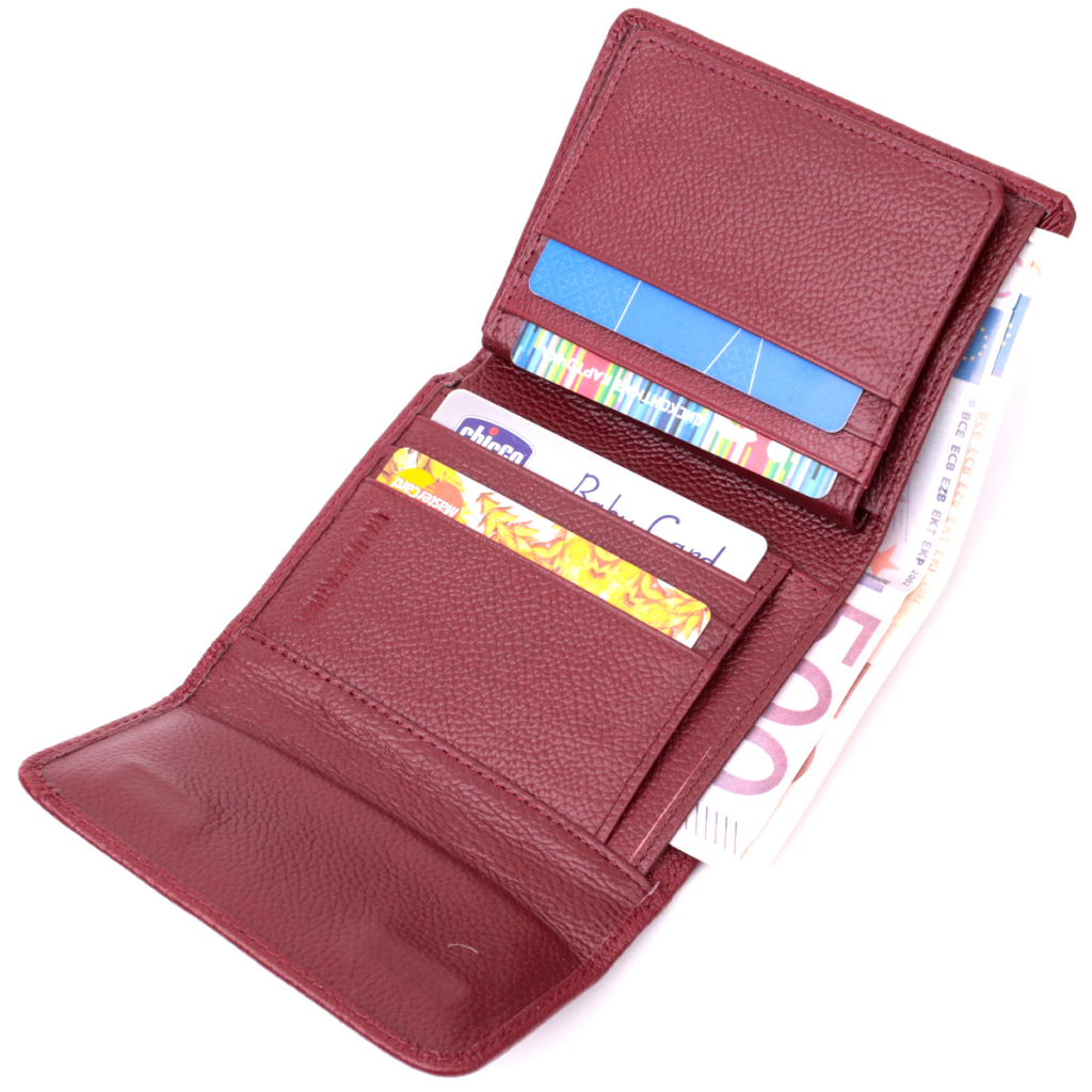 Гаманець ST Leather Шкіряний Бордовий (19480) - зображення 6