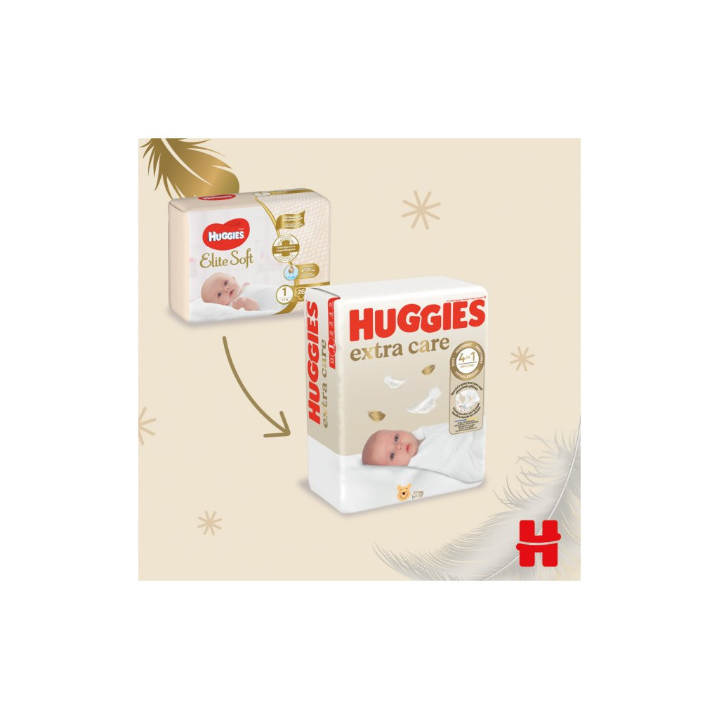 Підгузки Huggies Extra Care Розмір 1 (2-5 кг) 22 шт (5029053583235) - зображення 3