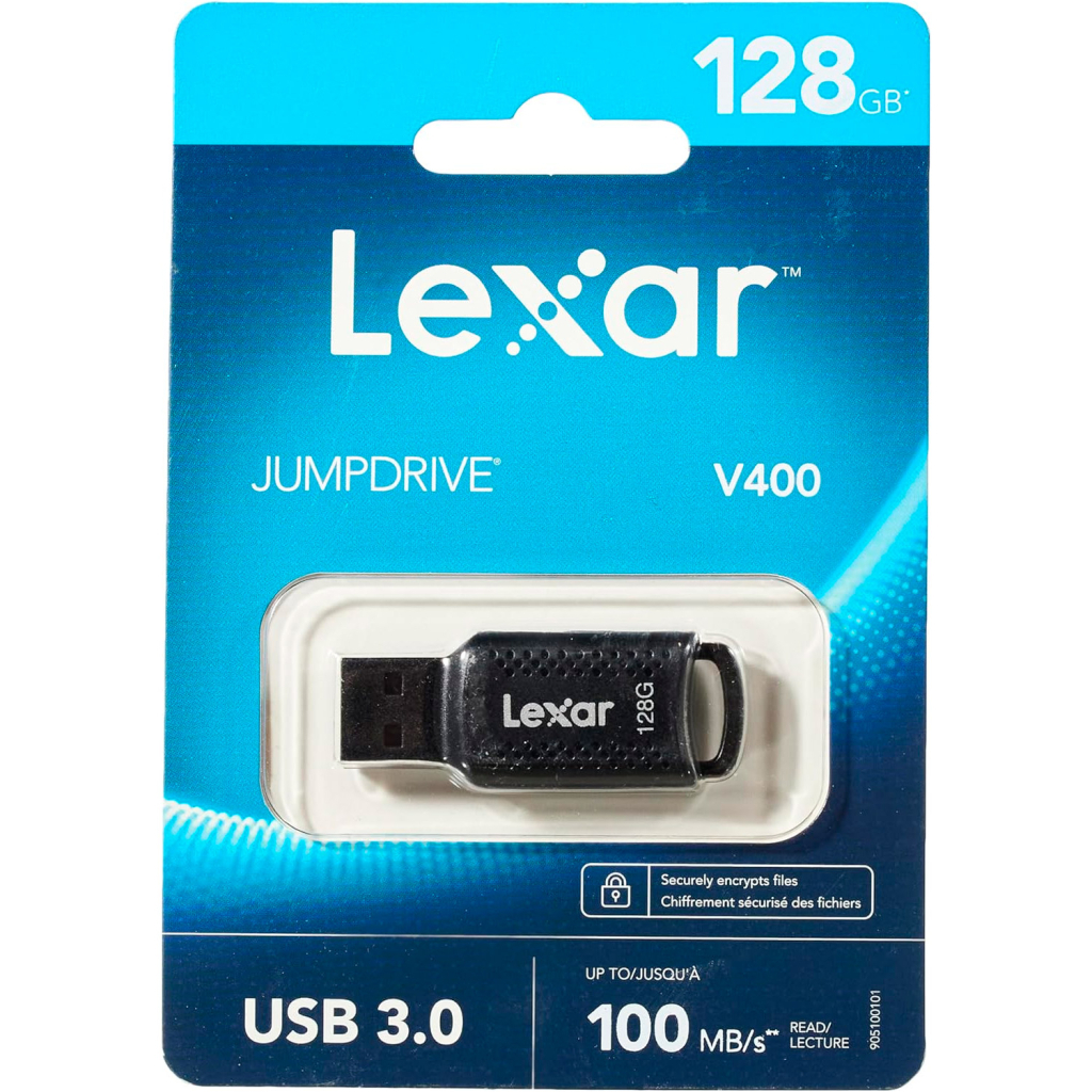 USB флеш накопичувач Lexar 128GB JumpDrive V400 Black USB 3.0 (LJDV400128G-BNBNG) - зображення 3
