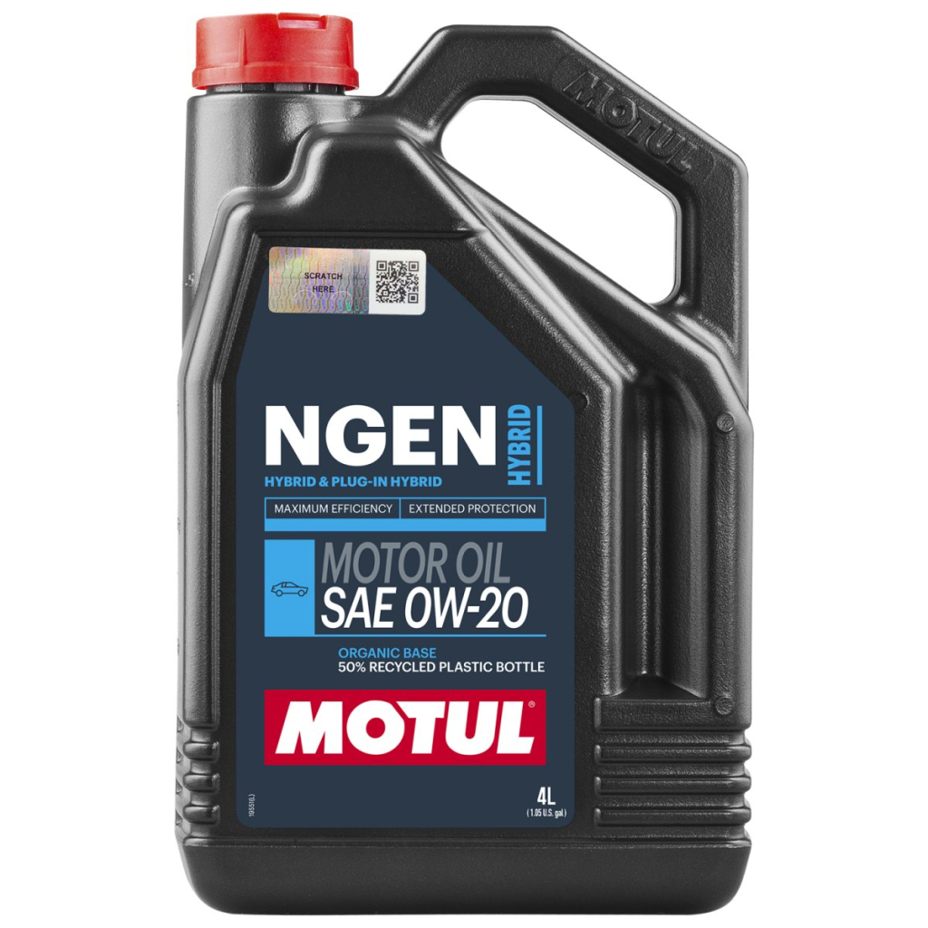Моторна олива MOTUL NGEN Hybrid SAE 0W20 4л - изображение 1