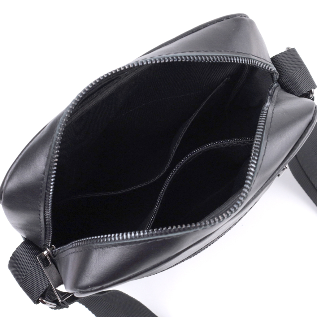 Сумка Shvigel Через плече з натуральної шкіри Чорна (22849) - зображення 7