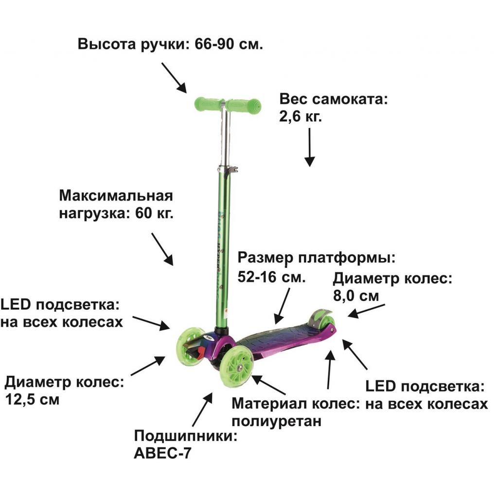 Самокат Bugs Hyper Chameleon Green-Violet (6905614650334) - зображення 2