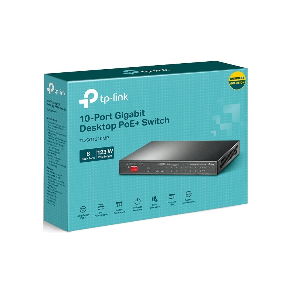 Комутатор мережевий TP-Link TL-SG1210MP - зображення 4