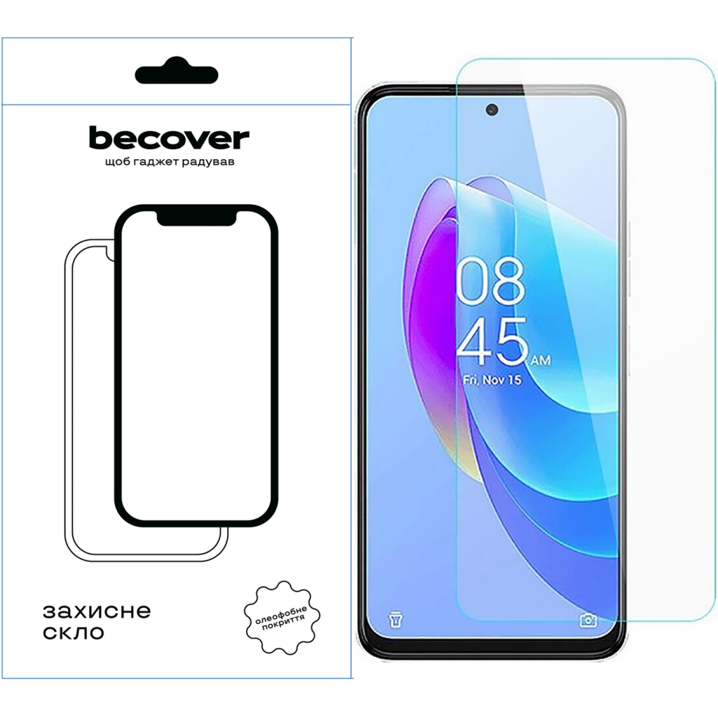 Скло захисне BeCover Tecno Spark 10 Pro (KI7) 3D Crystal Clear Glass (709269) - зображення 1
