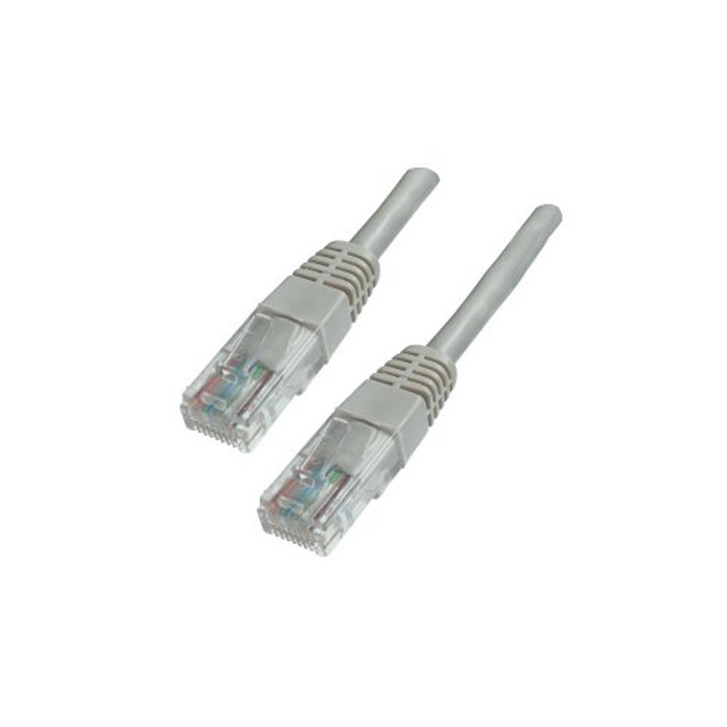 Патч-корд Kingda 0.5м, UTP, cat.5e, CU, 24AWG, grey (KD-PAUT3050GY) - зображення 1