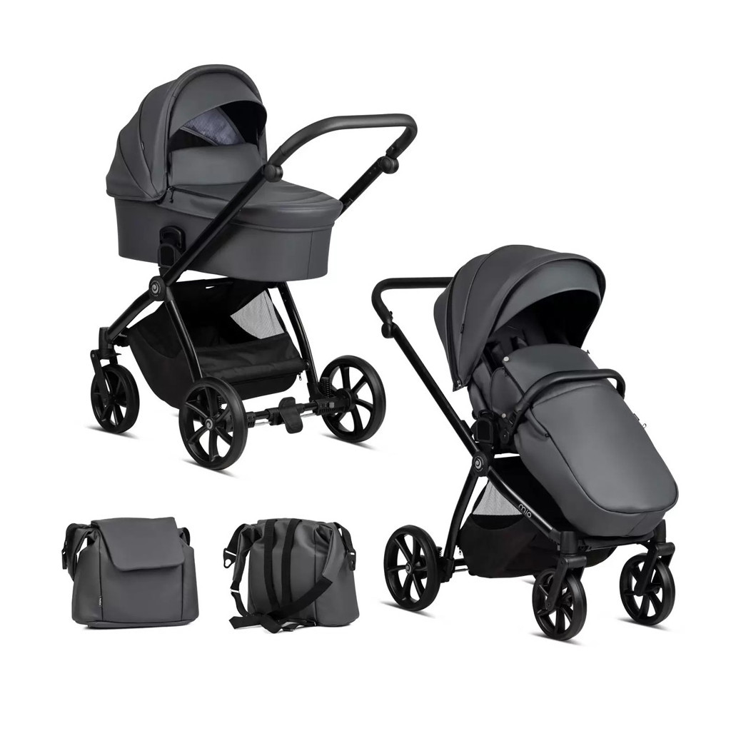 Коляска TUTIS 2 в 1 Mio Leather Light Grey (1232057) - зображення 1