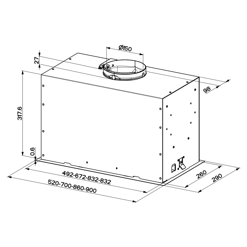Витяжка кухонна Faber Inka Lux Premium Bk Matt A70 Kl (305.0658.609) - зображення 3