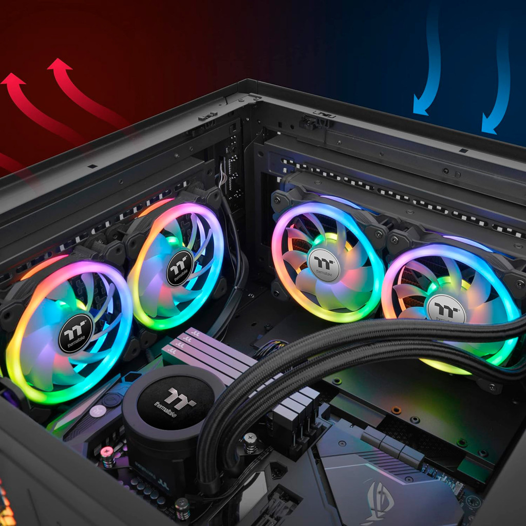 Кулер до корпусу ThermalTake SWAFAN 12 RGB Radiator Fan TT Premium Edition 3 Pack/Fan/12025 (CL-F137-PL12SW-A) - зображення 12
