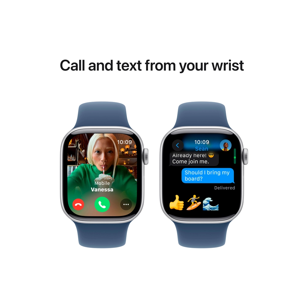 Смарт-годинник Apple Watch Series 10 GPS 42mm Silver Aluminium Case with Denim Sport Band - S/M (MWWA3QH/A) - зображення 7