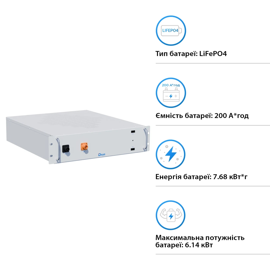 Батарея LiFePo4 Deye BOS-A 38.4V - 200Ah (BOS-A) - зображення 2
