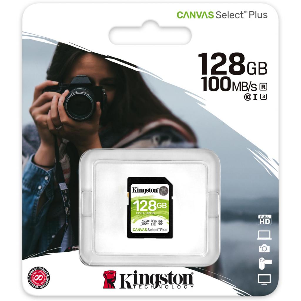 Карта пам'яті Kingston 128GB SDXC class 10 UHS-I U3 Canvas Select Plus (SDS2/128GB) - зображення 3