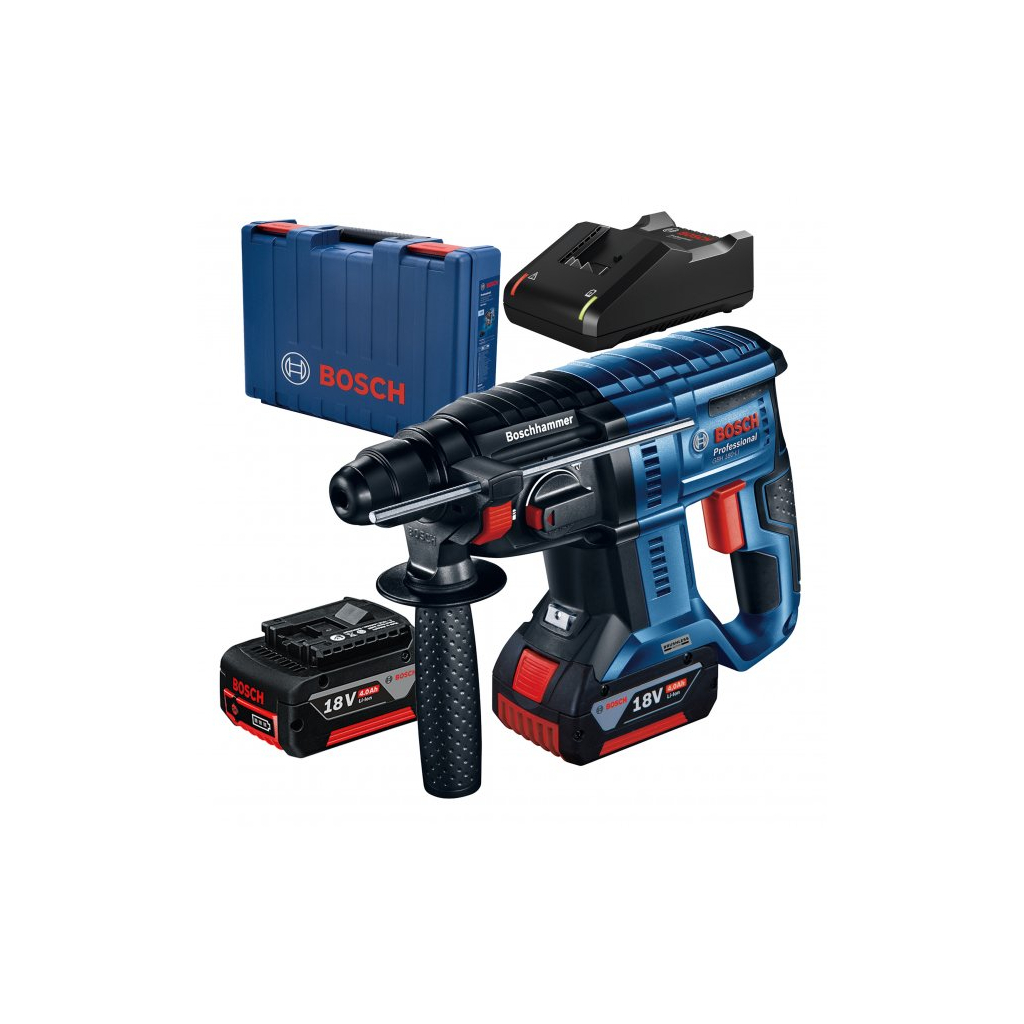 Перфоратор Bosch GBH 180-LI, 2х4Ah, 18, 2 Дж, 2.3 кг (0.611.911.121) - изображение 1