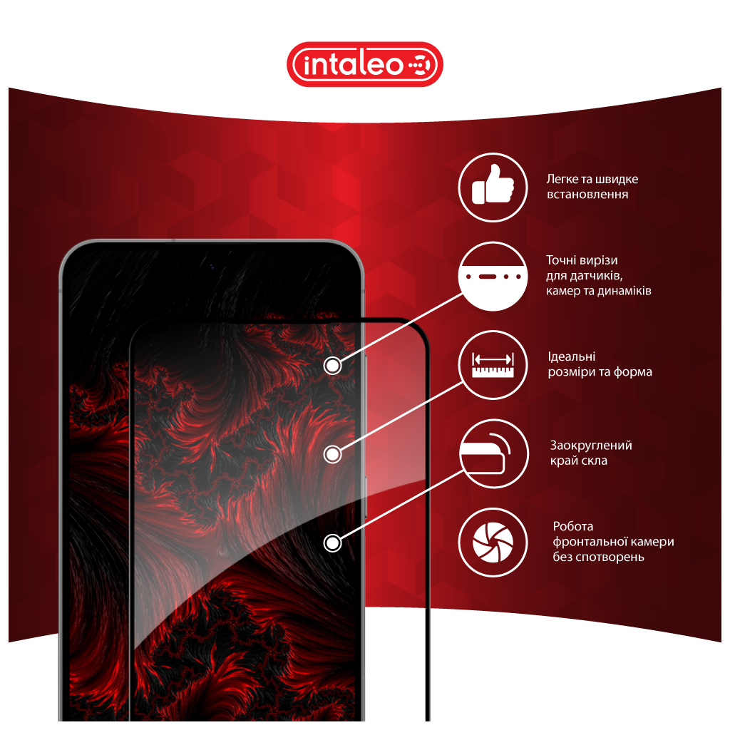 Скло захисне Intaleo Full Glue Samsung S24 FE Black (1283126594854) - зображення 3