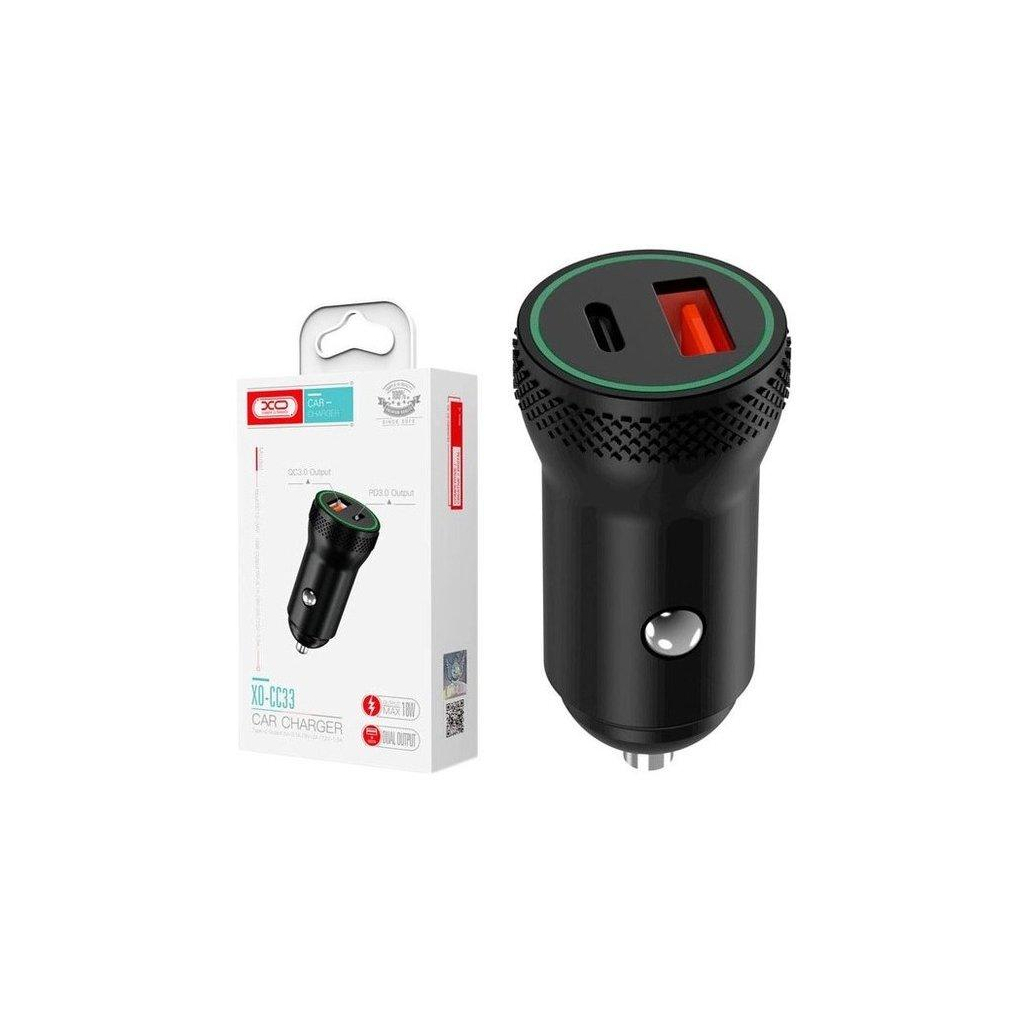 Зарядний пристрій XO 1xUSB QC3.0 + 1xUSB-C PD18W black (CC33-BK) - зображення 4