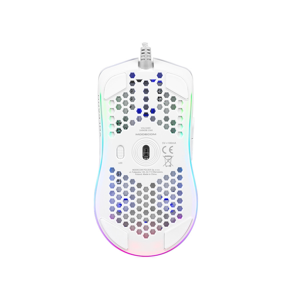 Мишка Modecom Shinobi 3360 Volcano USB White (M-MC-SHINOBI-3360-200) - зображення 7