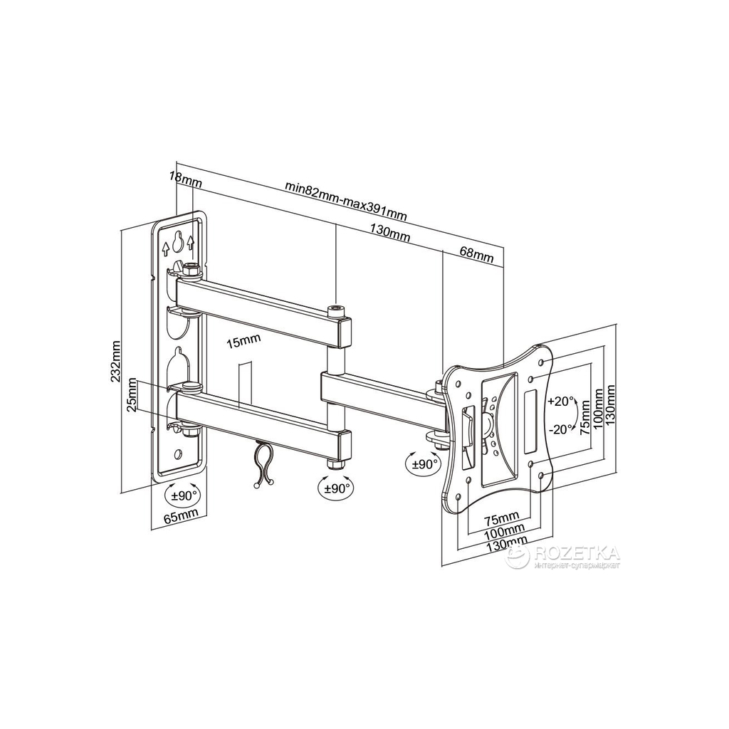 Кронштейн Brateck LPA51-113 - зображення 9