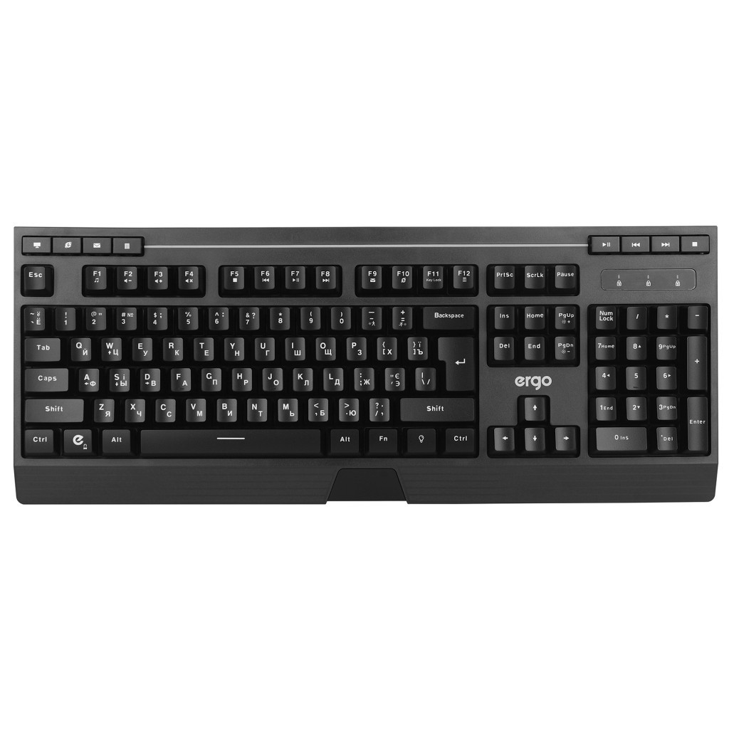 Клавіатура Ergo KB-612 USB Black - зображення 9