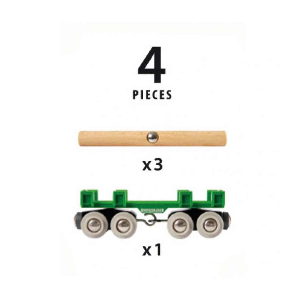 Залізниця Brio Вагон для перевезення деревини (33696) - зображення 3