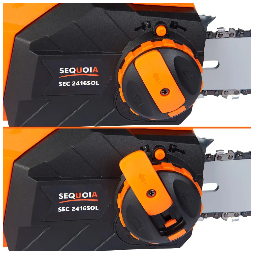 Ланцюгова пила SEQUOIA 2.4к Вт, шина 40 см, ланцюг 3/8'', 1.3 мм, 5.3 кг (SEC2416SOL) - зображення 8