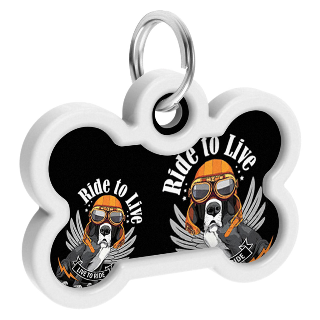 Адресник для тварин WAUDOG Smart ID з QR паспортом "Їздити, щоб жити", кістка 40х28 мм (0640-0207) - изображение 4