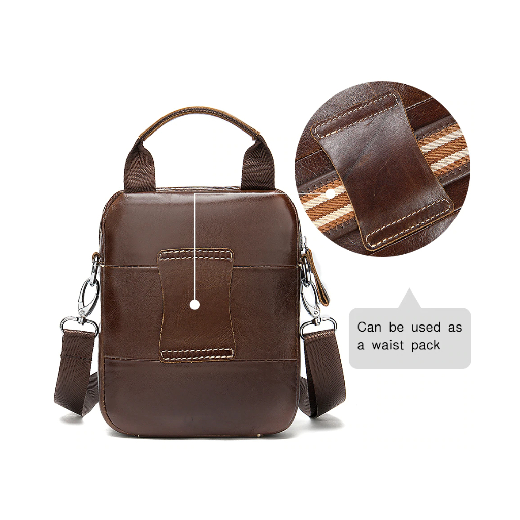 Сумка Vintage На пояс шкіряна Коричнева (20012) - зображення 8