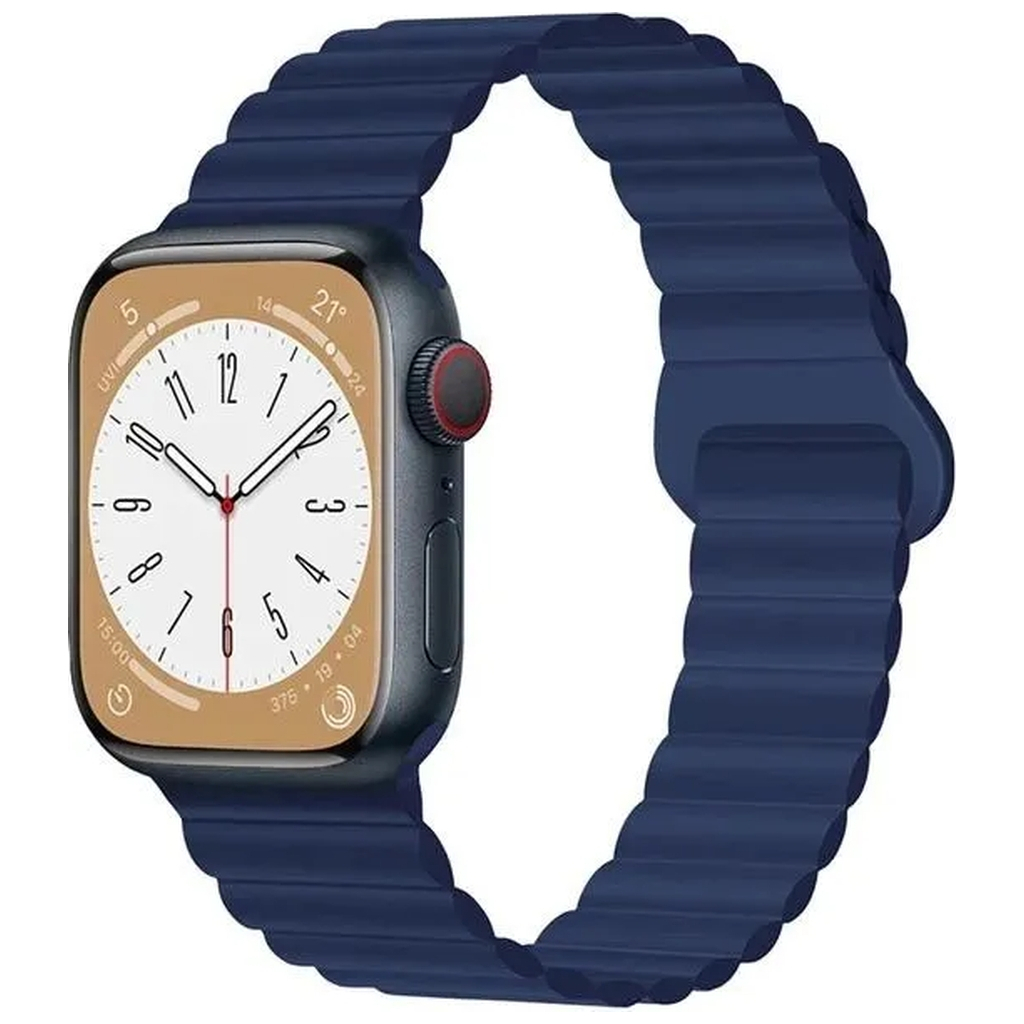 Ремінець до смарт-годинника Drobak Silicone Magnetic Link для Apple Watch All Series 38/40/41mm Midnight blue (898920) - зображення 1