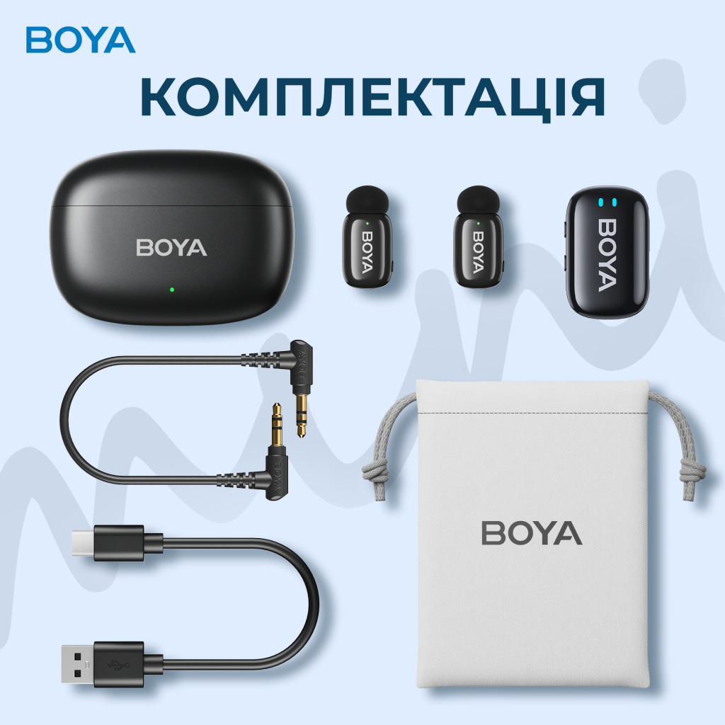 Мікрофон Boya mini-18 3,5 мм/TRS/Type-C Black (mini-18) - изображение 16