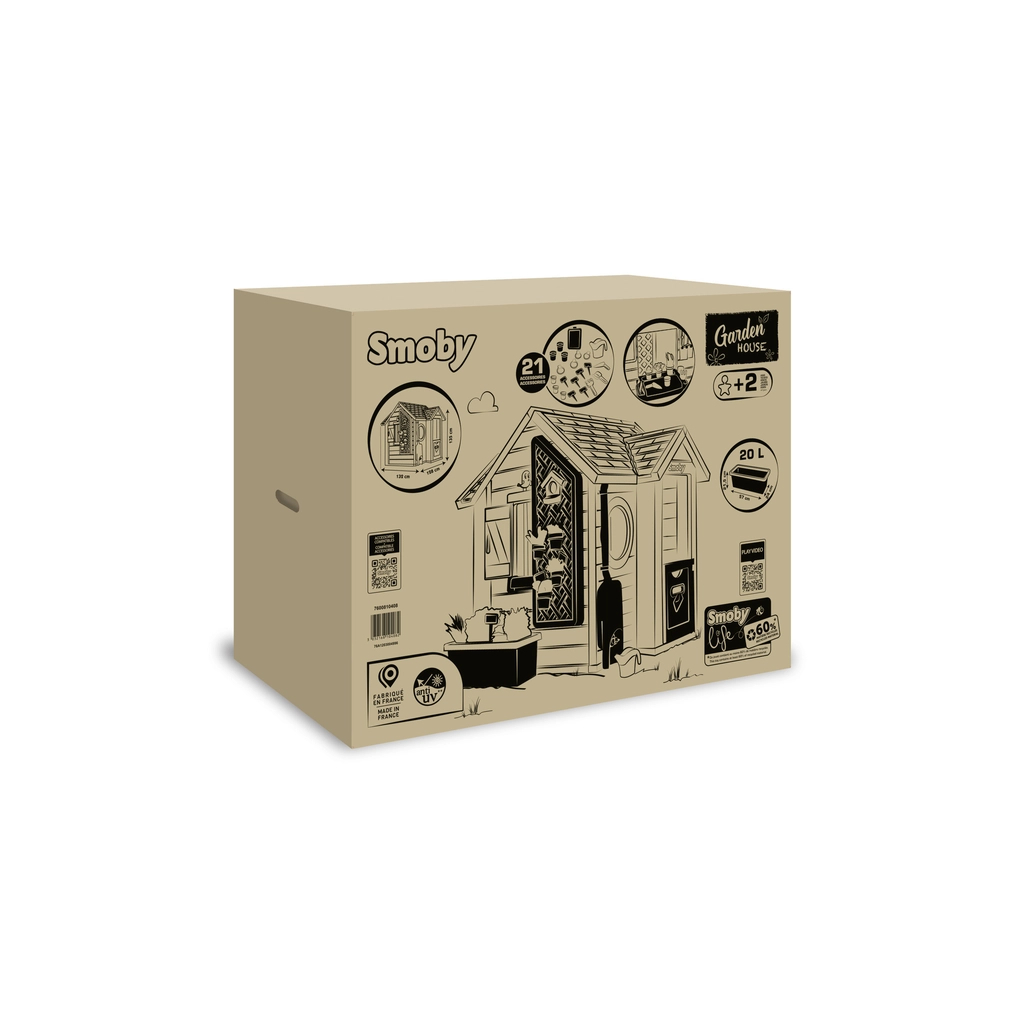 Ігровий будиночок Smoby Life Садовий з кашпо та годівничкою (7600810408) - зображення 6
