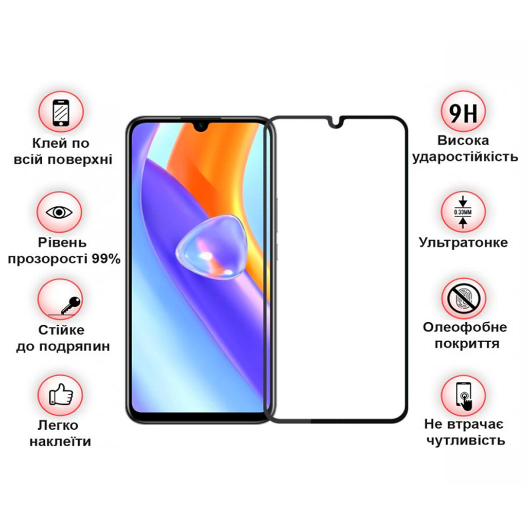 Скло захисне BeCover ZTE Blade A72/A72s/V40 Vita Black (708391) - зображення 4