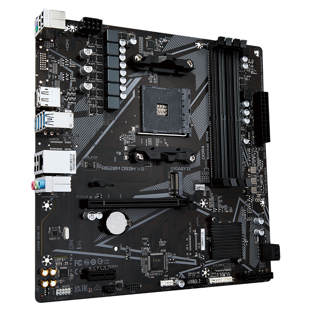 Материнська плата GIGABYTE A520M DS3H V2 - зображення 3