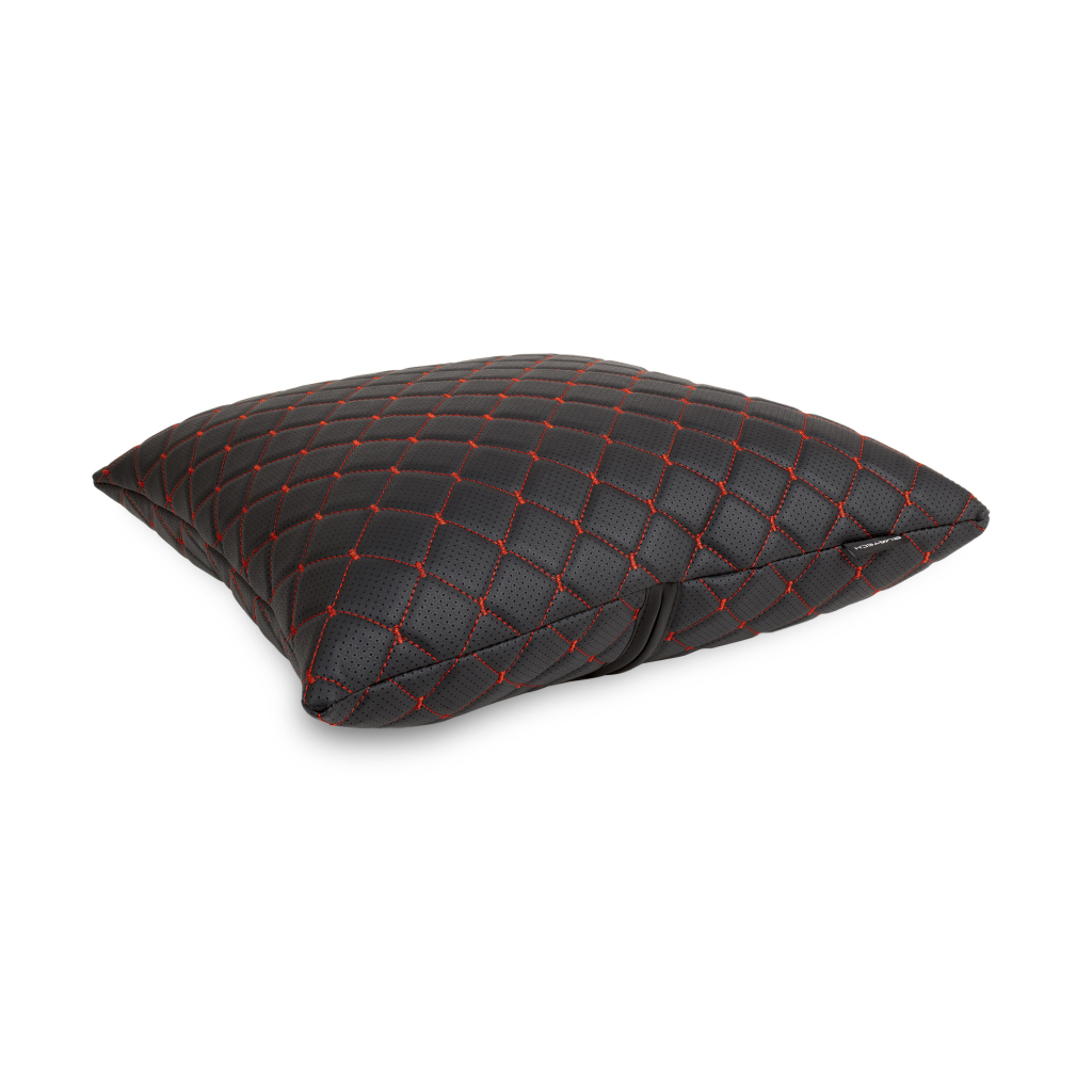 Подушка EVAtech ECO 40x40 см чорна з червоною ниткою (SPBCSBR) - зображення 3