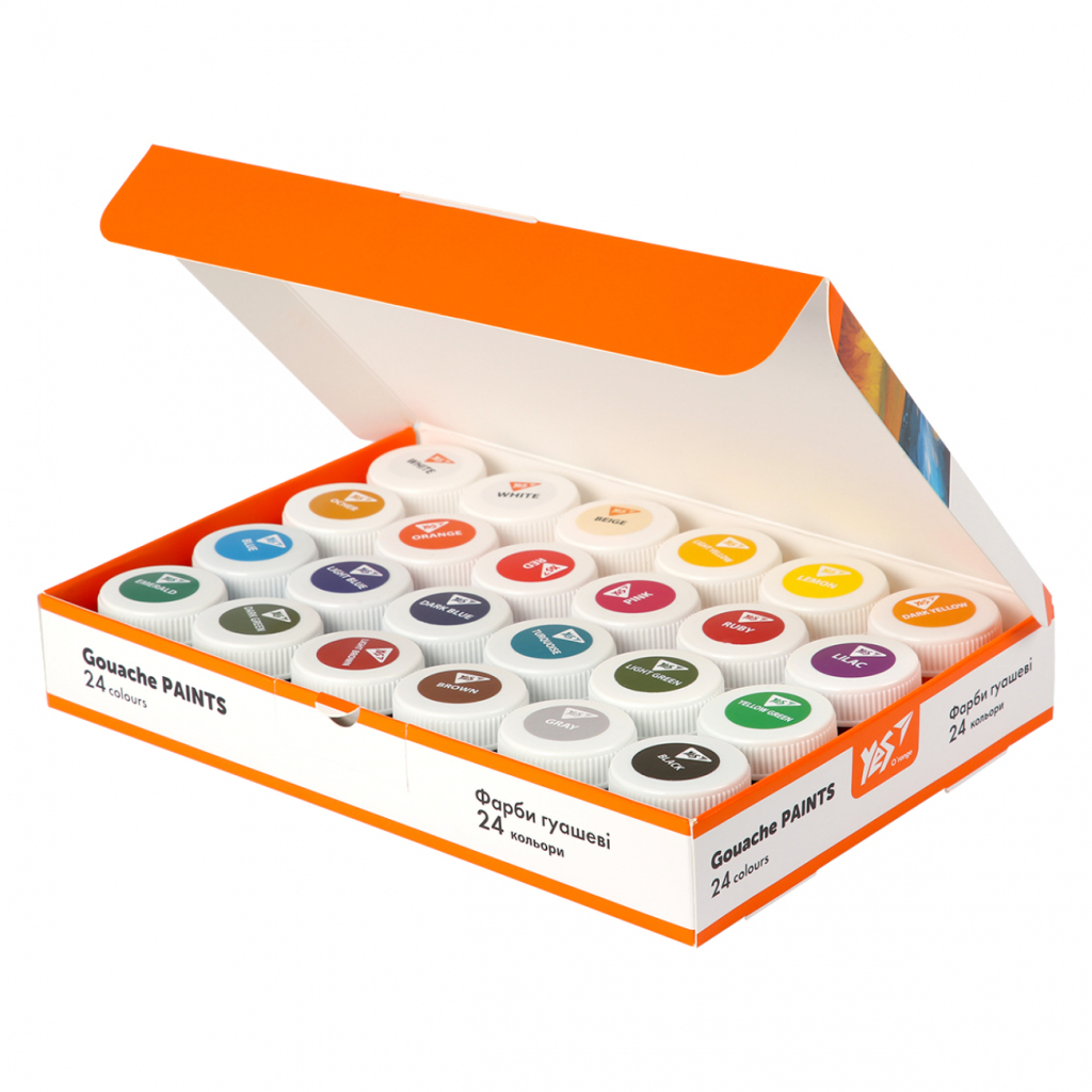 Гуашеві фарби Yes Orange Line 24 кольорів по 20 мл (230434) - изображение 2