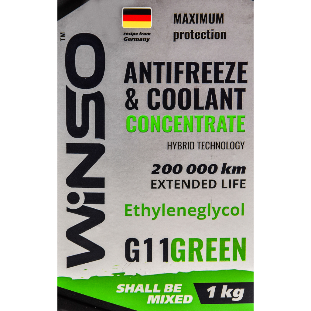 Антифриз WINSO COOLANT CONCENTRATE WINSO GREEN G11 концентрат 1kg (881020) - зображення 2