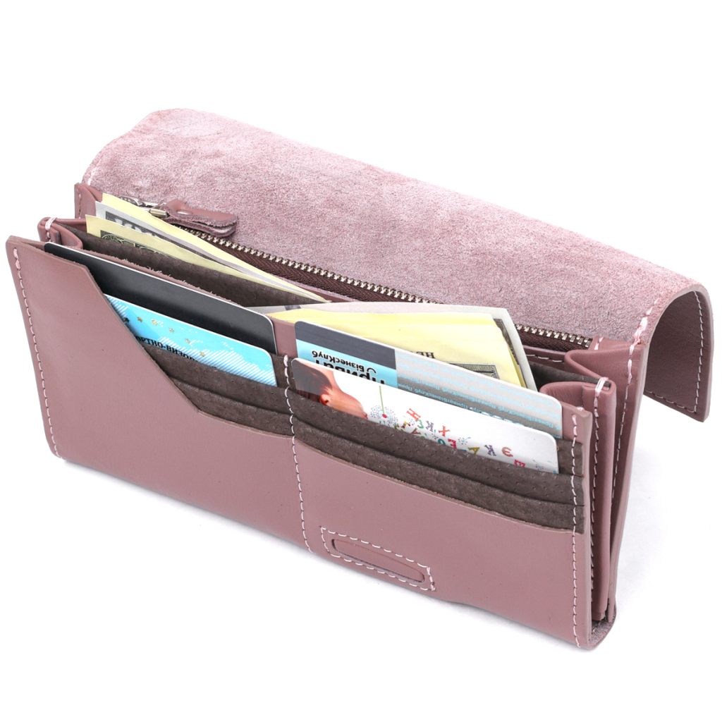 Гаманець Grande Pelle Шкіряний Рожевий (11577) - зображення 6